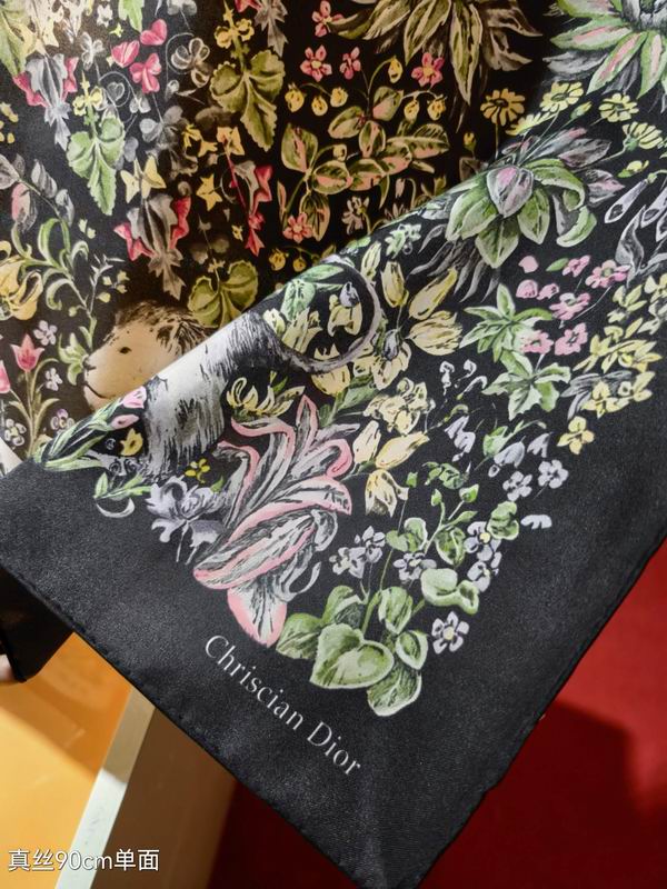 Dior silk scarf 90X90cm E01 (24)