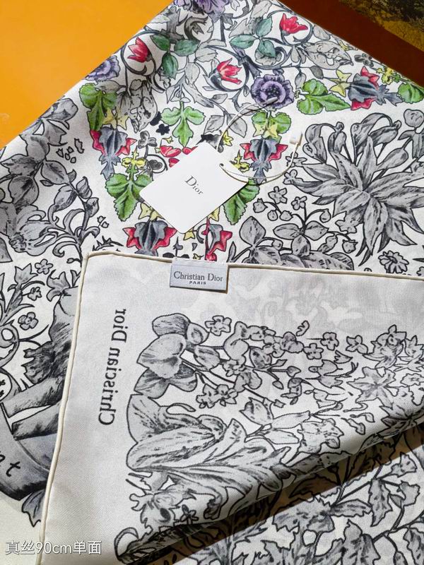 Dior silk scarf 90X90cm E01 (3)