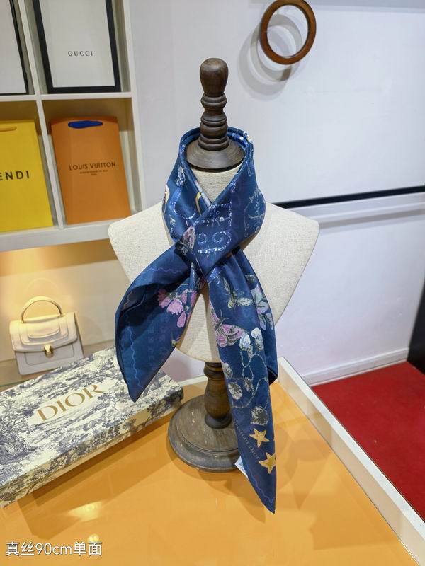 Dior silk scarf 90X90cm E04 (1)