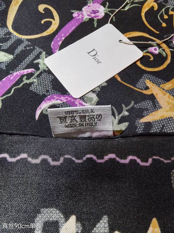 Dior silk scarf 90X90cm E04 (13)