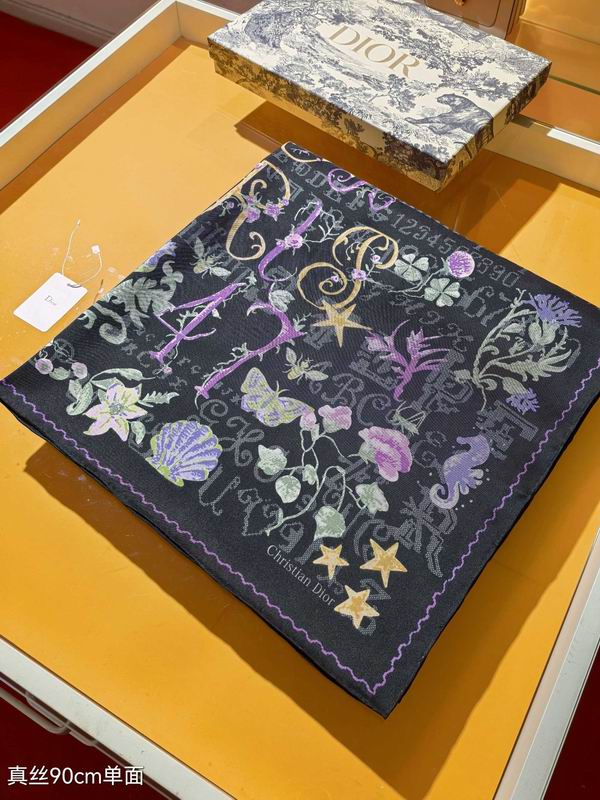 Dior silk scarf 90X90cm E04 (15)