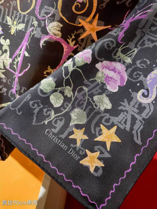 Dior silk scarf 90X90cm E04 (16)