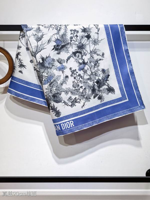 Dior silk scarf 90X90cm E05 (11)