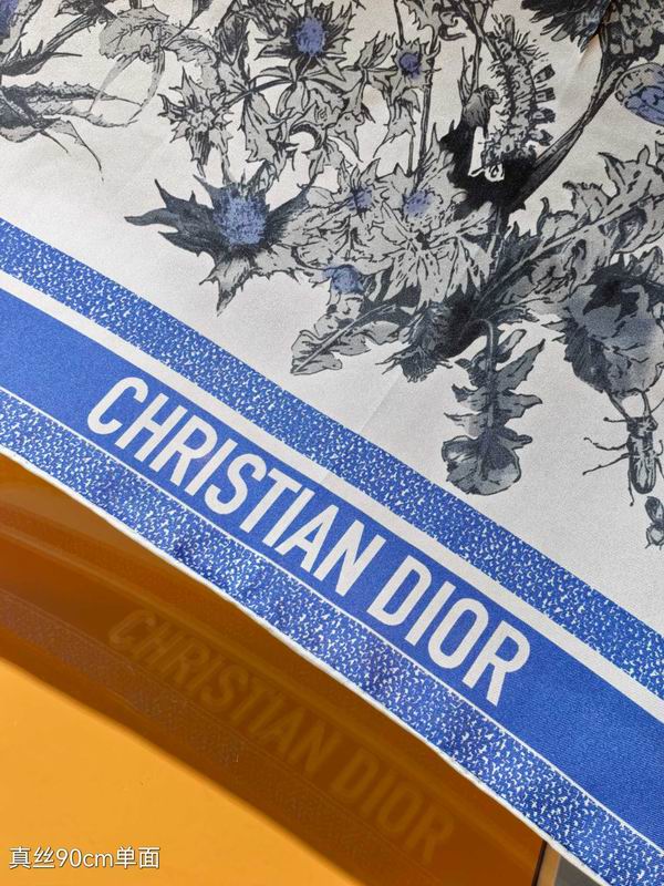 Dior silk scarf 90X90cm E05 (14)