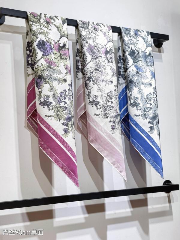 Dior silk scarf 90X90cm E05 (18)