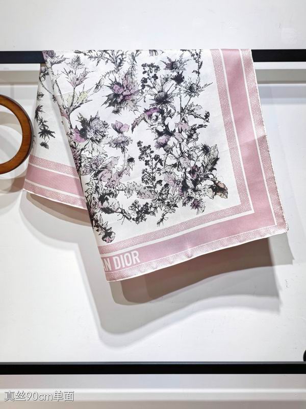 Dior silk scarf 90X90cm E05 (2)