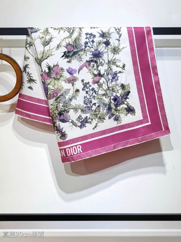 Dior silk scarf 90X90cm E05 (21)