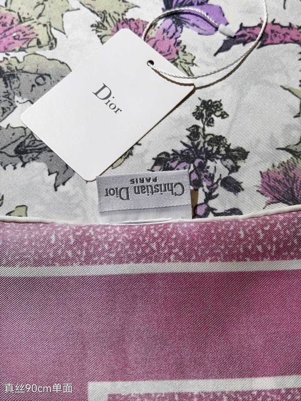 Dior silk scarf 90X90cm E05 (22)