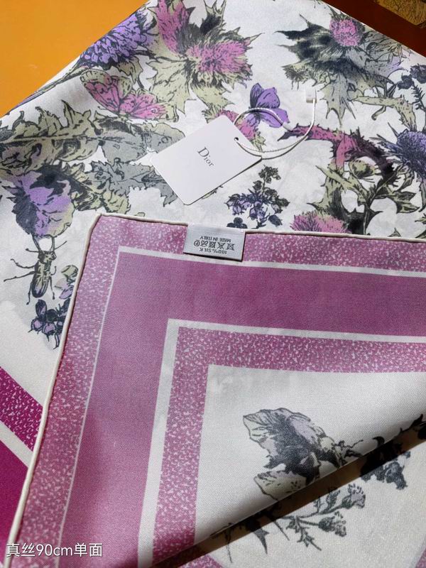 Dior silk scarf 90X90cm E05 (23)