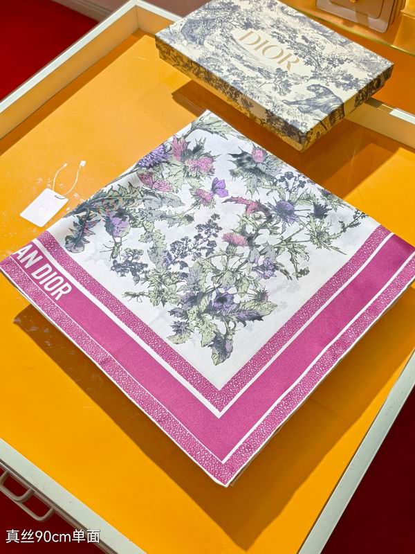 Dior silk scarf 90X90cm E05 (24)