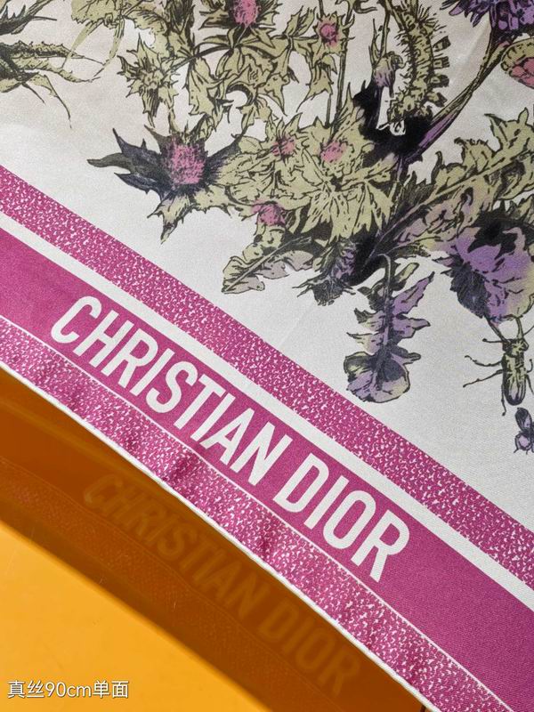 Dior silk scarf 90X90cm E05 (25)
