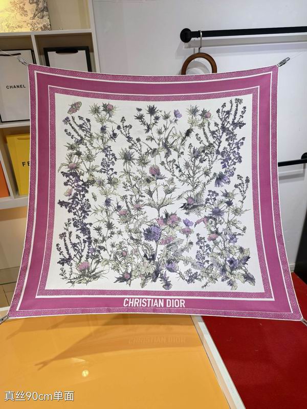 Dior silk scarf 90X90cm E05 (26)