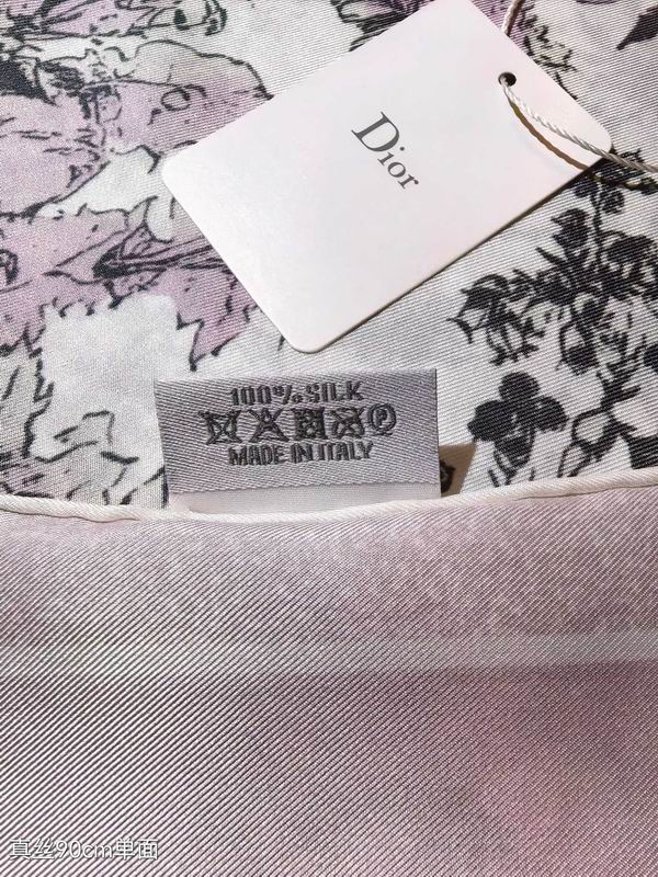 Dior silk scarf 90X90cm E05 (3)