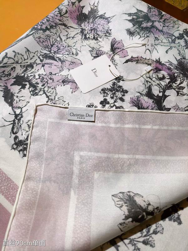 Dior silk scarf 90X90cm E05 (4)