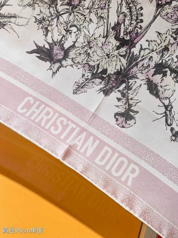 Dior silk scarf 90X90cm E05 (6)
