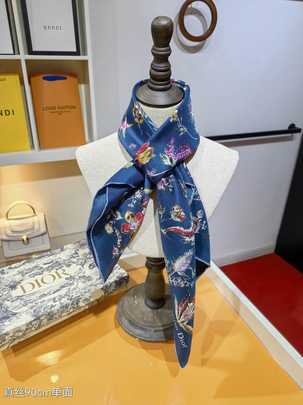Dior silk scarf 90X90cm E42 (10)