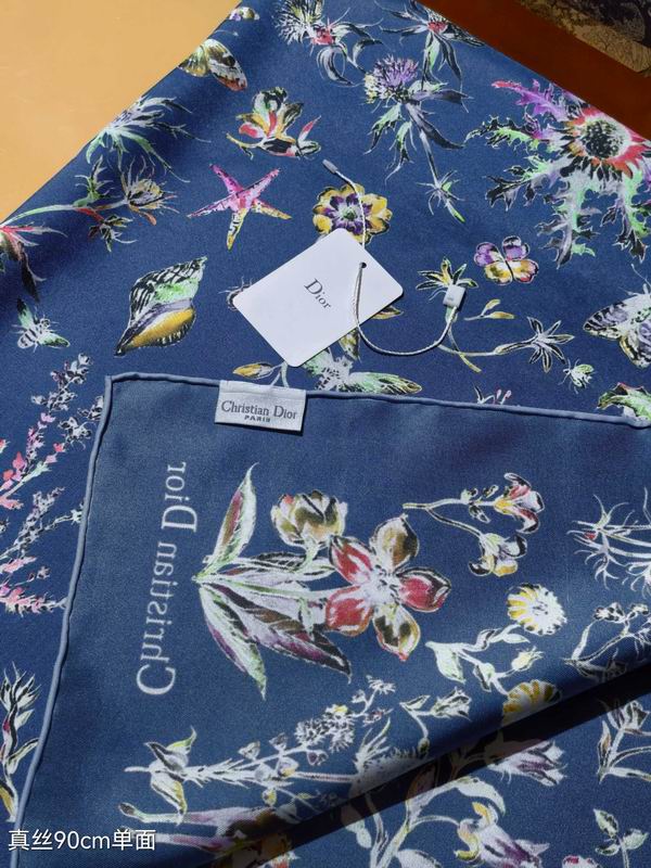 Dior silk scarf 90X90cm E42 (14)