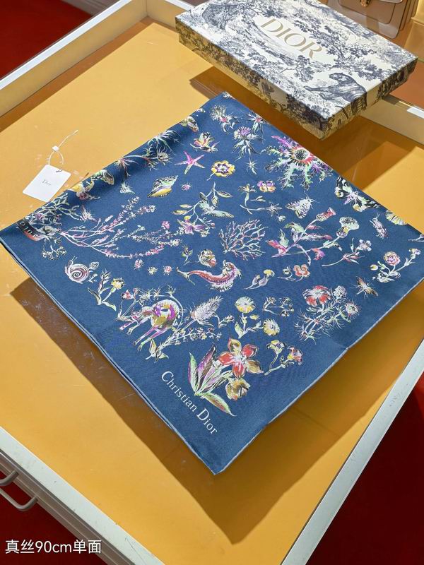 Dior silk scarf 90X90cm E42 (15)