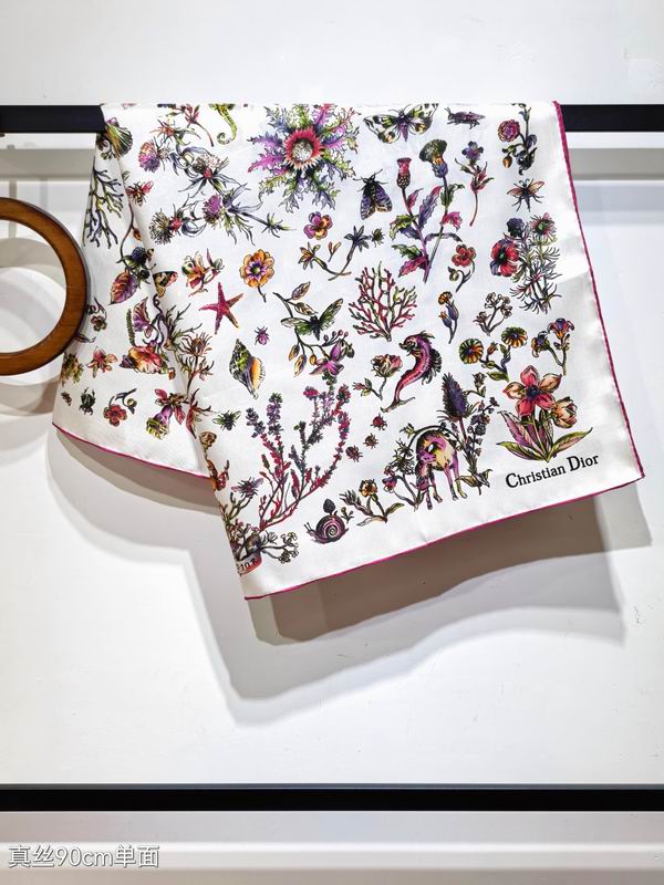 Dior silk scarf 90X90cm E42 (2)