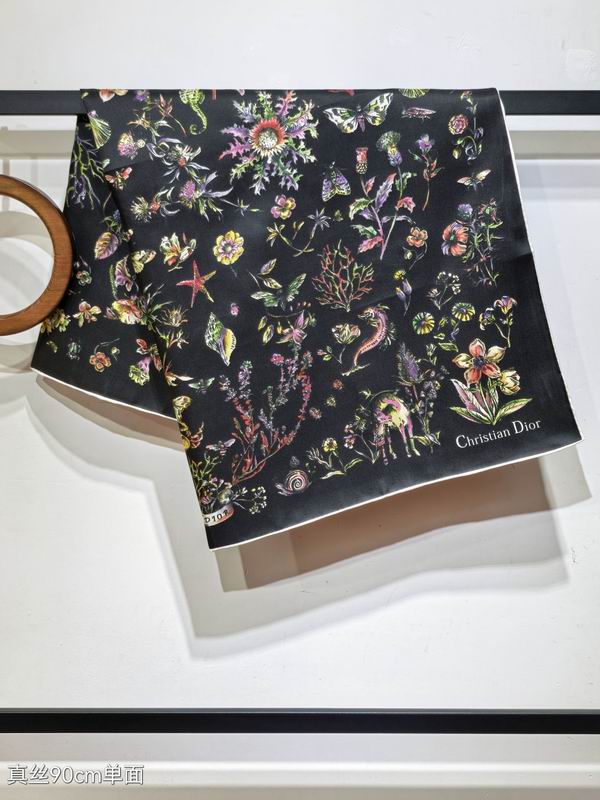 Dior silk scarf 90X90cm E42 (21)