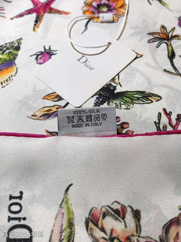 Dior silk scarf 90X90cm E42 (3)