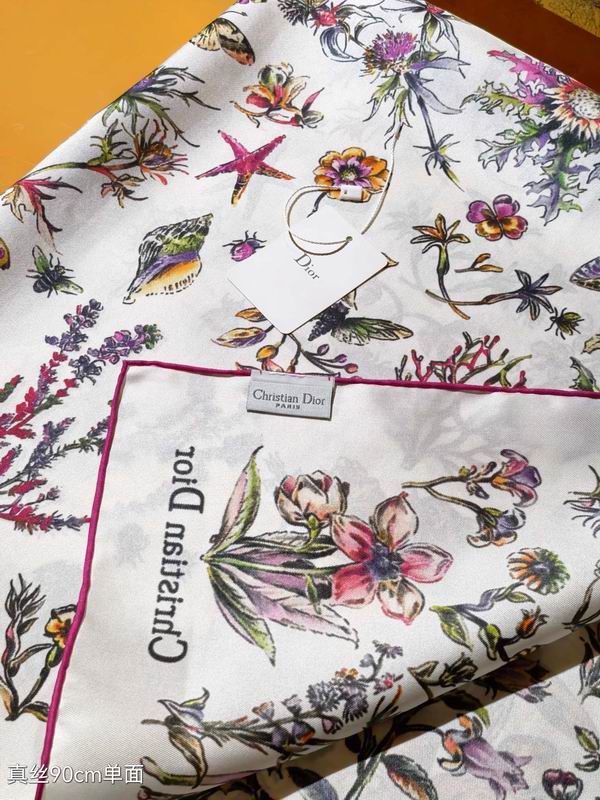 Dior silk scarf 90X90cm E42 (4)