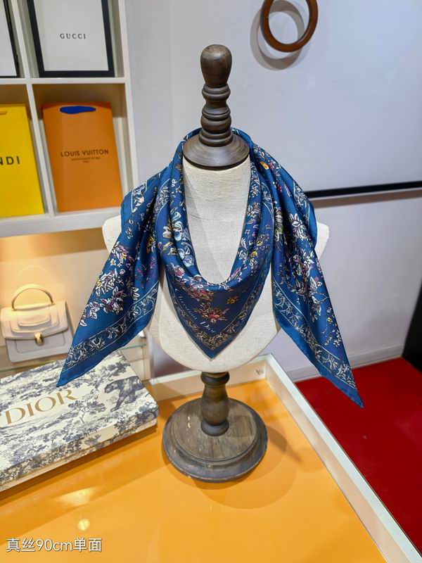 Dior silk scarf 90X90cm E44 (11)
