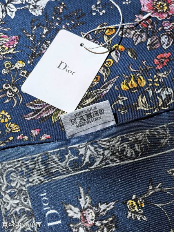Dior silk scarf 90X90cm E44 (13)