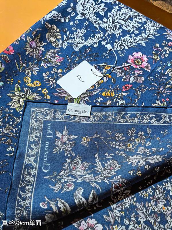 Dior silk scarf 90X90cm E44 (14)