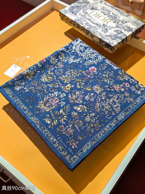 Dior silk scarf 90X90cm E44 (15)