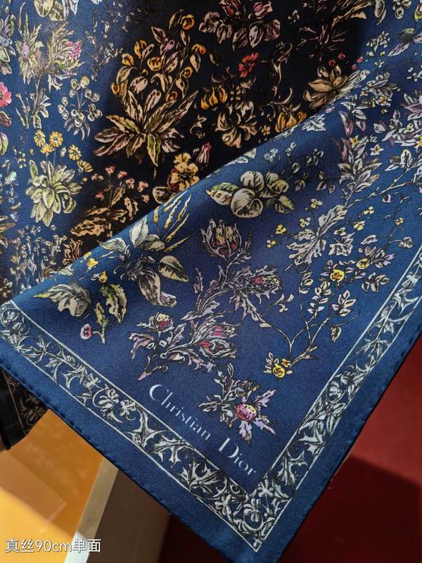 Dior silk scarf 90X90cm E44 (16)