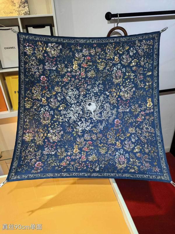 Dior silk scarf 90X90cm E44 (17)