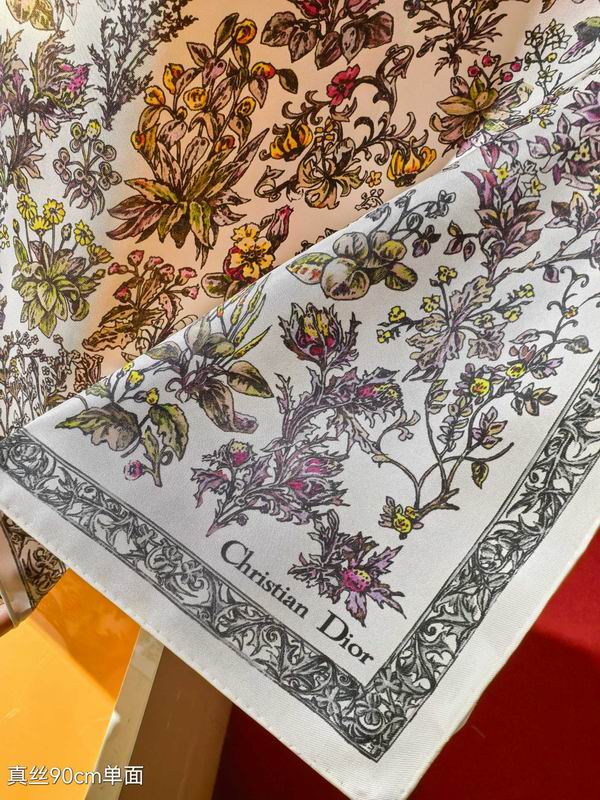 Dior silk scarf 90X90cm E44 (5)