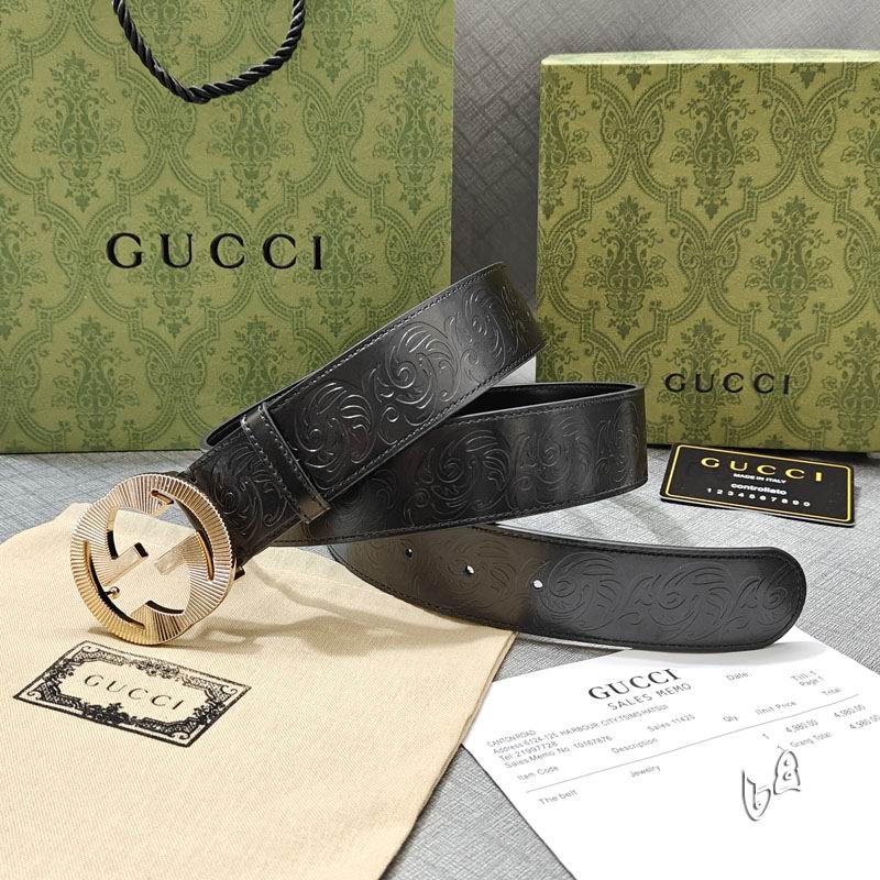 Gucci belt 38mmX90-125cm lb (30)