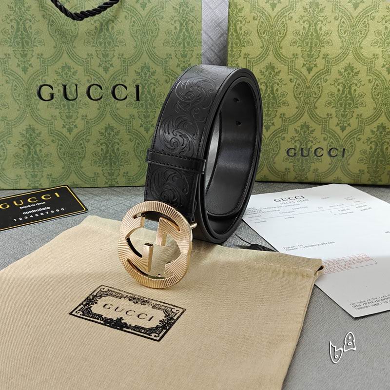 Gucci belt 38mmX90-125cm lb (31)