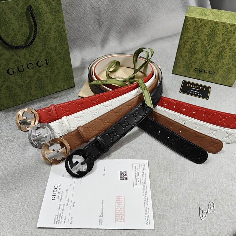 Gucci belt 38mmX90-125cm lb (31)