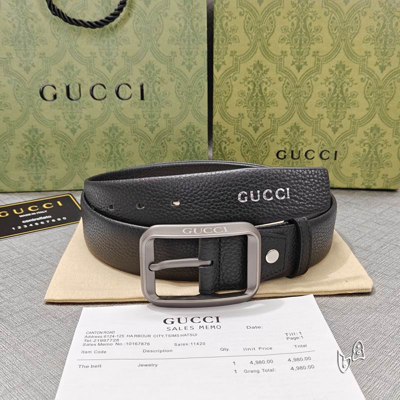 Gucci belt 38mmX90-125cm lb (40)