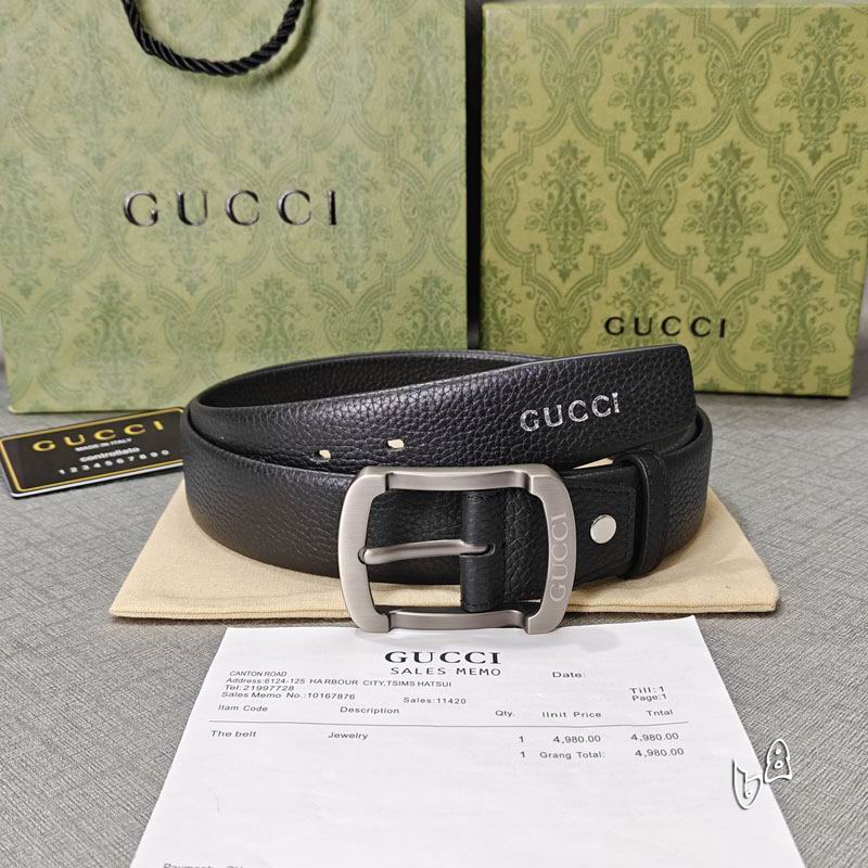 Gucci belt 38mmX90-125cm lb (43)