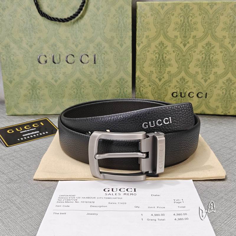 Gucci belt 38mmX90-125cm lb (55)