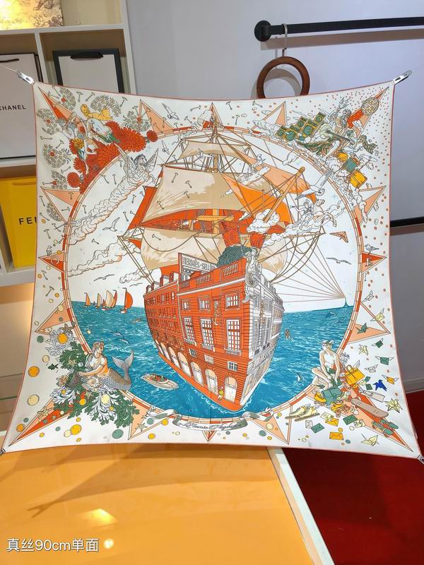 Hermes silk  scarf 90X90cm E02 (6)