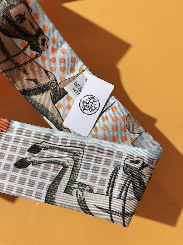 Hermes silk ribbon 5X86cm E10 (5)