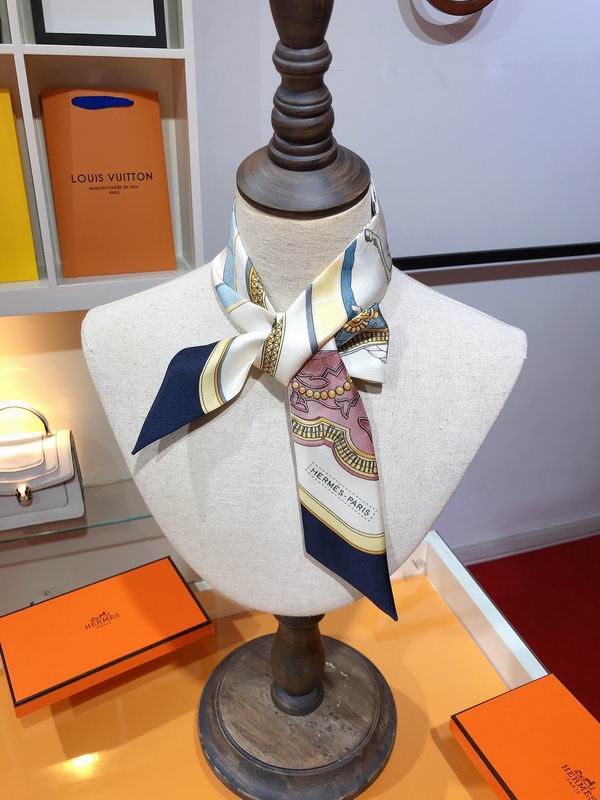 Hermes silk ribbon 5X86cm E13 (10)