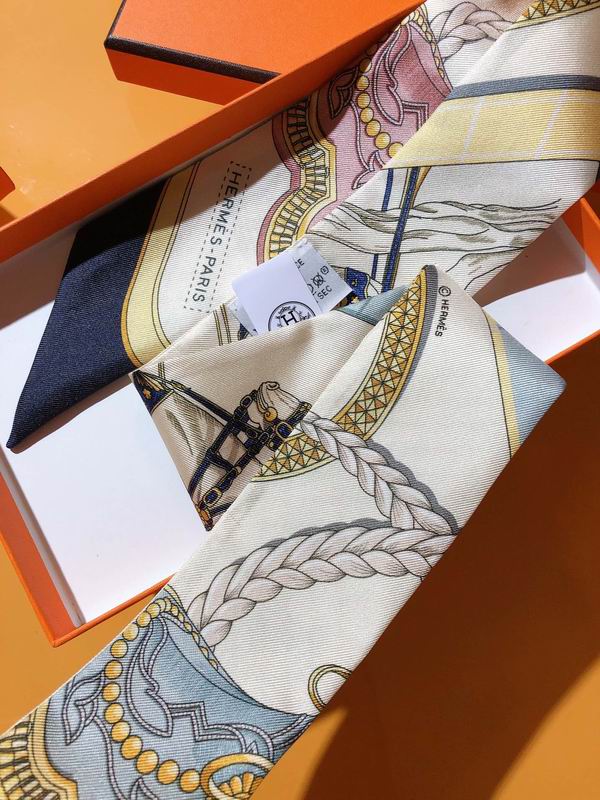 Hermes silk ribbon 5X86cm E13 (12)
