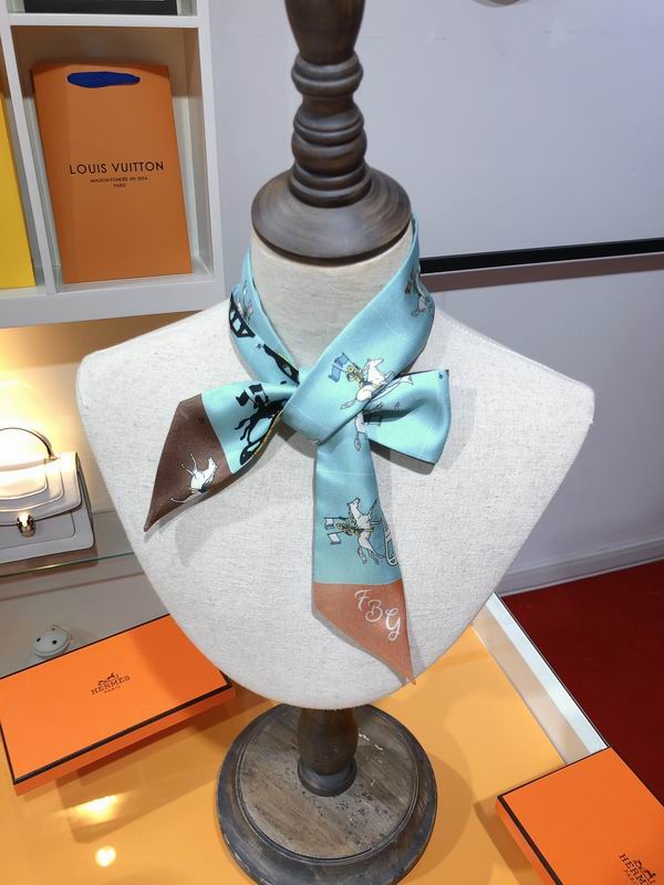 Hermes silk ribbon 5X86cm E14 (19)