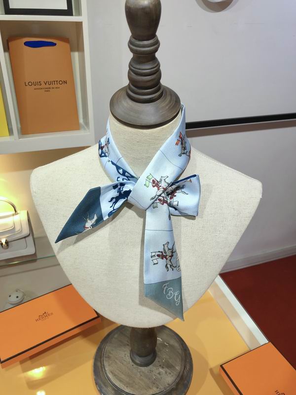 Hermes silk ribbon 5X86cm E14 (28)