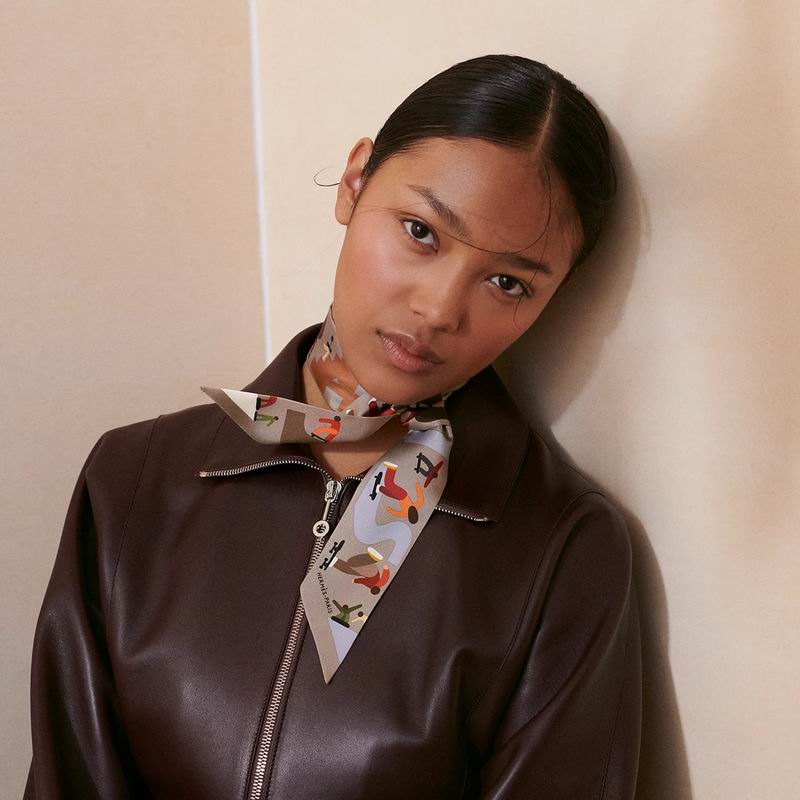 Hermes silk ribbon 5X86cm E17 (10)