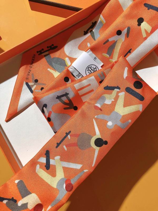 Hermes silk ribbon 5X86cm E17 (15)