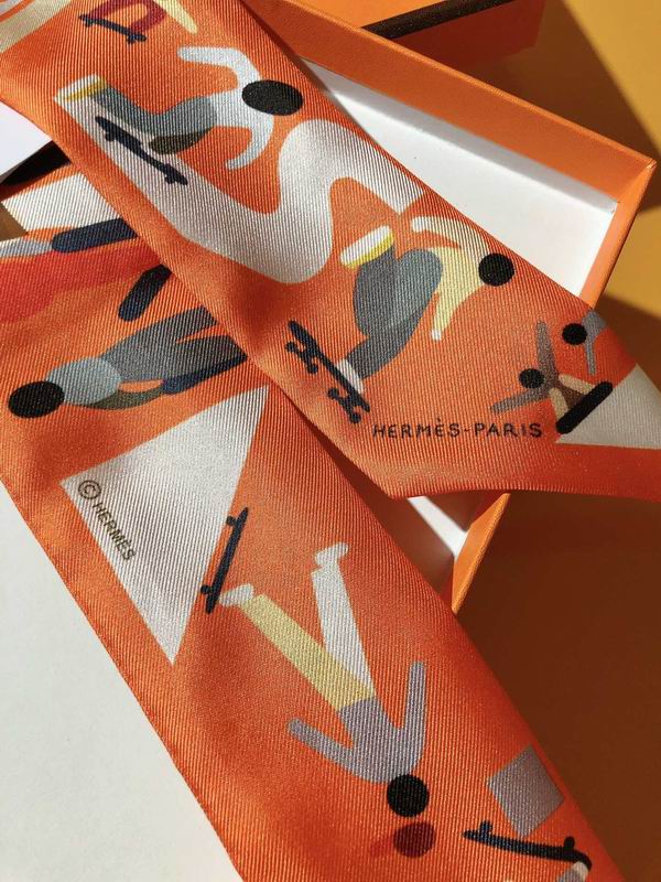 Hermes silk ribbon 5X86cm E17 (16)