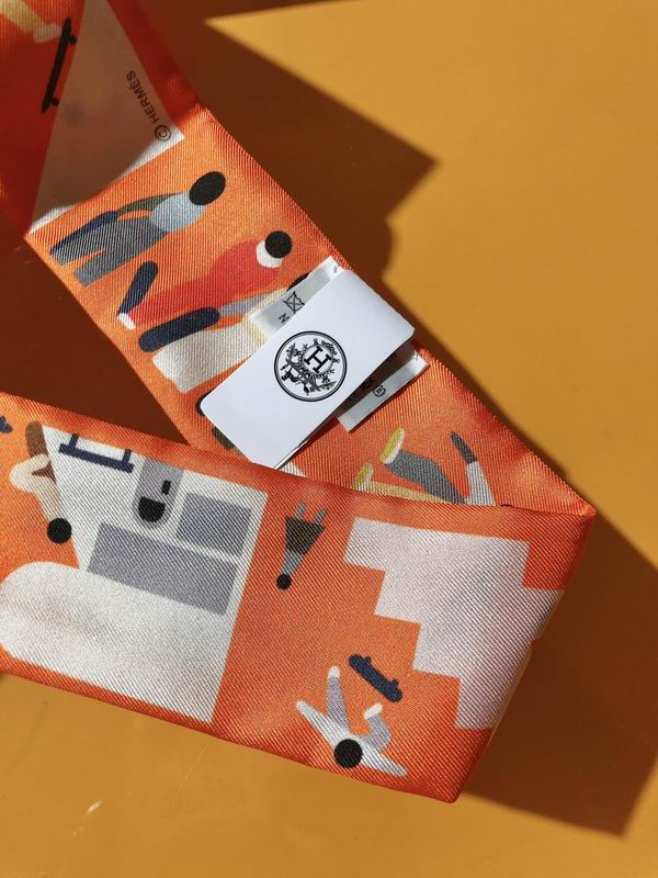 Hermes silk ribbon 5X86cm E17 (17)