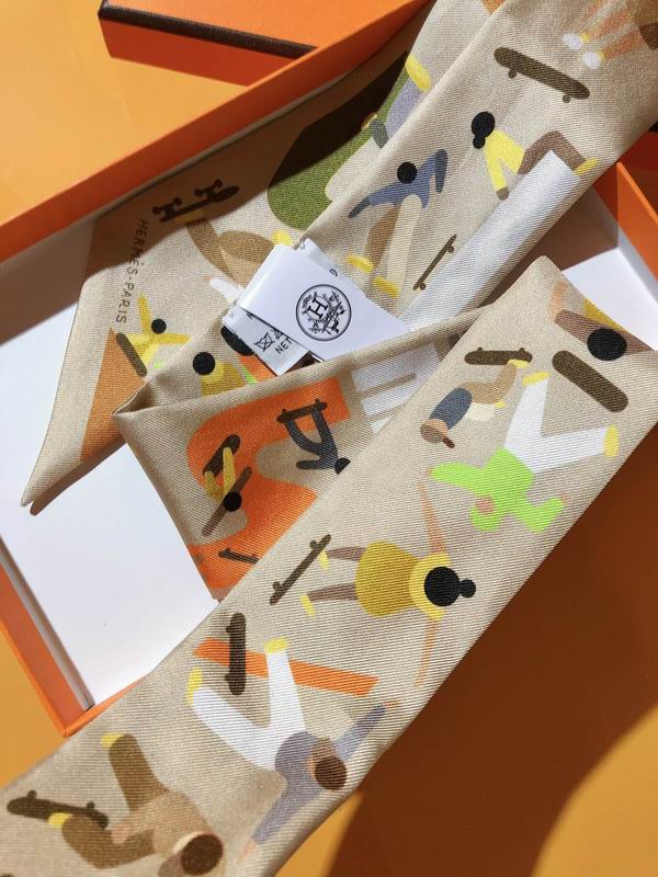 Hermes silk ribbon 5X86cm E17 (24)